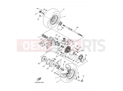 YAMAHA YFM 350 Bruin YFM350FWA YFM35FAT BRUIN 4WD 5UH8 2005 REAR WHEEL