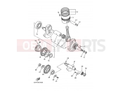 YAMAHA YFM 660 R Raptor YFM660R YFM660RT 5LPV 2005 CRANKSHAFT & PISTON