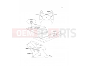 KAWASAKI 1991 Decal(Green/White/Blue)