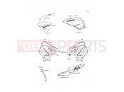 KAWASAKI 1998 Decals(Red)