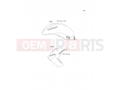KAWASAKI 2009 Decals(C.B.Orange)(P.S.White)