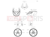 KAWASAKI 2018 Decals(Green)(FJF)