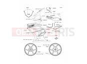 KAWASAKI NINJA 250R (EX250KBF) Decals(Green)
