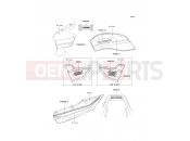 KAWASAKI 2001 Decals(Silver)