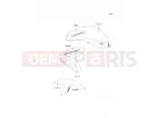 KAWASAKI ER-6n ABS (ER650B7F) Decals(Silver)