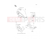 KAWASAKI 1995 Decals(Red/Gray)