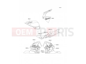 KAWASAKI 1995 Decals(Red)