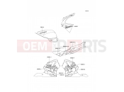 KAWASAKI 1995 Decals(Green)