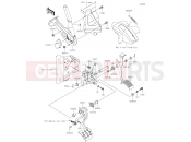 KAWASAKI MULE PRO-DXT (KAF1000AKF) Brake Pedal/Throttle Lever