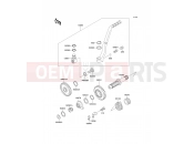 KAWASAKI KX500 (KX500-E2) Kickstarter Mechanism