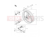 KAWASAKI GPZ500S (EX500-D7) Front Hub