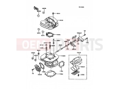 KAWASAKI KDX200 (KDX200-C2) Cylinder Head/Cylinder