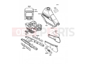 KAWASAKI 1987 Decals(EBONY)(KL250-D5)