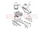 KAWASAKI 1987 Decals(WHITE/BLUE)(KL250-D5)