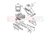 KAWASAKI 1987 Decals(WHITE/RED)(KL250-D5)