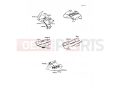 KAWASAKI 1988 Decals(Blue/White)