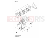 SUZUKI LT-A700 K5 (2005) King Quad (E28,E33) REAR BRAKE ASSY