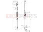 MV Agusta 1999-2001 F4 750S 1+1 Front Fork Left