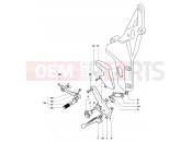 MV Agusta 2004-2006 F4 1000S 1+1 Footrest Assembly Left