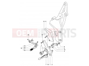 MV Agusta 2008-2009 F4 312RR 1078 Footrest Assembly Left