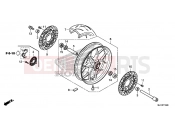 HONDA CBR600RR (CBR600RRG) 2016 F-15 FRONT WHEEL