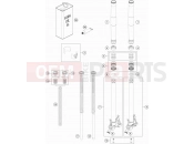 KTM 790 Adventure, white (F9603S2) [EU] 2019 FRONT FORK DISASSEMBLED