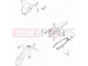 KTM 125 XC-W (F7103R3) [EU] 2018 MASK, FENDERS