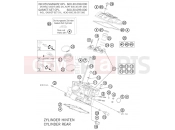 KTM 990 SUPERM. T WHITE  ABS (9875L0) [US] 2012 CYLINDER HEAD REAR