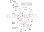 KTM 990 SUPERM. T WHITE  ABS (9875L0) [US] 2012 CYLINDER HEAD FRONT