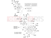 KTM 990 SUPERM. T ORANGE  ABS (9823L2) [FR] CYLINDER HEAD FRONT