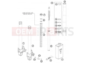 KTM 990 SUPERM. T BLACK ABS (9803L9) [EU] 2012 FRONT FORK DISASSEMBLED