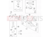 KTM 990 SUPERM. T WHITE  ABS (9803L0) [EU] 2012 CRANKSHAFT, PISTON