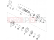 KTM 350 XC-F (8275L0) [US] 2012 TRANSMISSION I - MAIN SHAFT