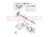 YAMAHA YFM 660 Grizzly YFM660FWA YFM660FR GRIZZLY 660 5KM9 2003 REAR WHEEL