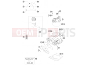 KTM 125 SX (6101L0) [EU] 2012 CYLINDER, CYLINDER HEAD