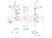 KTM 990 SUPERM. T  WHITE  ABS (9803K0) [EU] 2011 SHOCK ABSORBER DISASSEMBLED