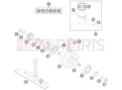 KTM 150 XC (6175K5) [US] 2011 CRANKSHAFT, PISTON