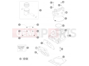 KTM 200 XC-W (7275K3) [US] 2011 CYLINDER, CYLINDER HEAD