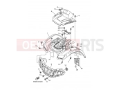 YAMAHA YFM 660 Grizzly YFM660FWA YFM660FR GRIZZLY 5KMA 2003 FRONT FENDER