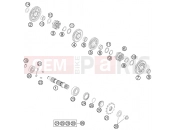 KTM 450 SX-F (F8401O5) [EU] 2015 TRANSMISSION II - COUNTERSHAFT