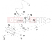 KTM 990 SUPERMOTO  T SILVER (9823J2) [FR] SIDE / CENTER STAND