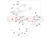 KTM 990 SUPERMOTO  T SILVER (9823J2) [FR] SWING ARM