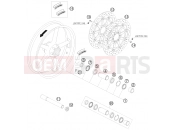 KTM 990 SUPERMOTO  T SILVER (9803J2) [EU] 2010 FRONT WHEEL