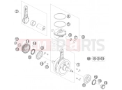 KTM 400 XC-W (8375J8) [US] 2010 CRANKSHAFT, PISTON