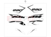KTM 990 SUPERMOTO  R (9823I1) [FR] 2009 DECAL