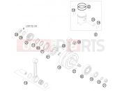 KTM 125 SX (6101I0) [EU] 2009 CRANKSHAFT, PISTON