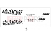 KTM 990 ADVENTURE BLACK ABS (9875H6) [US] 2008 DECAL