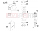 KTM 990 SUPERMOTO  BLACK (9803H2) [EU] 2008 SHOCK ABSORBER DISASSEMBLED