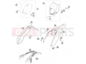 KTM 300 EXC-E SIX-DAYS (7403H2) [EU] 2008 MASK, FENDERS