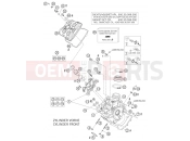 KTM 950 SUPERMOTO  BLACK (9803G2) [EU] 2007 CYLINDER HEAD FRONT